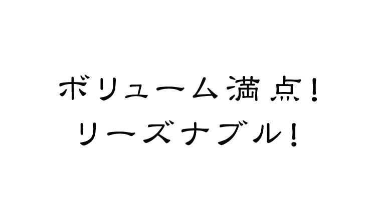 ボリューム満点！リーズナブル！